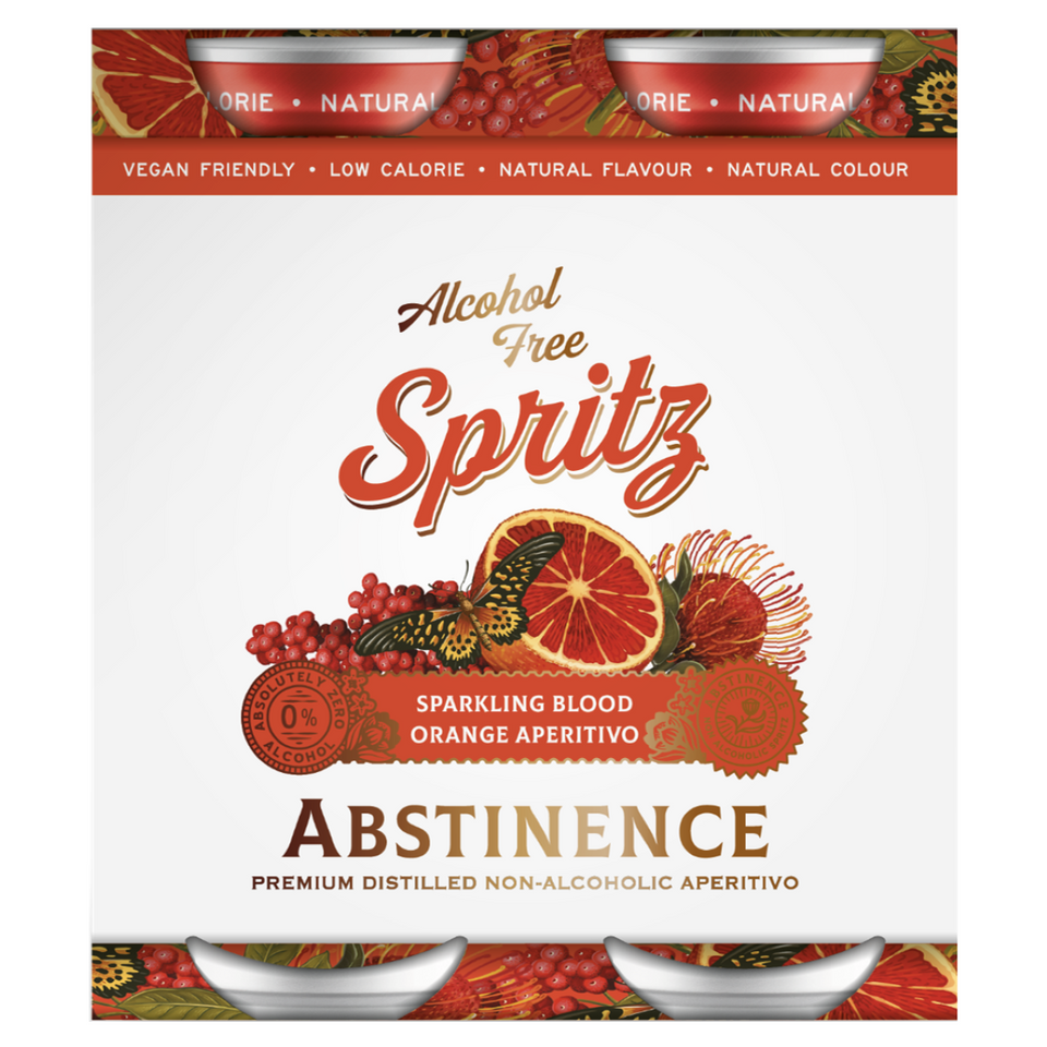 Abstinence Sparkling Blood Orange Aperitif Spritz 0% 24x300ml RTD