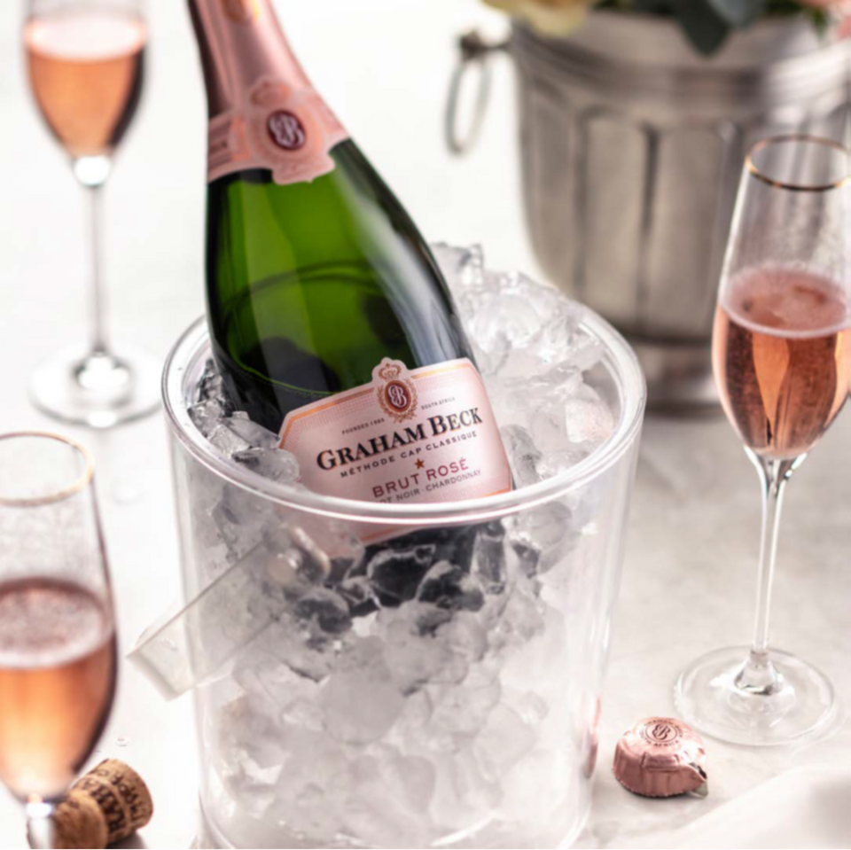 Allée Bleue Brut Rose MCC & Graham Beck Brut Rosé NV Sparkling Wine Pack 2 x 750ml