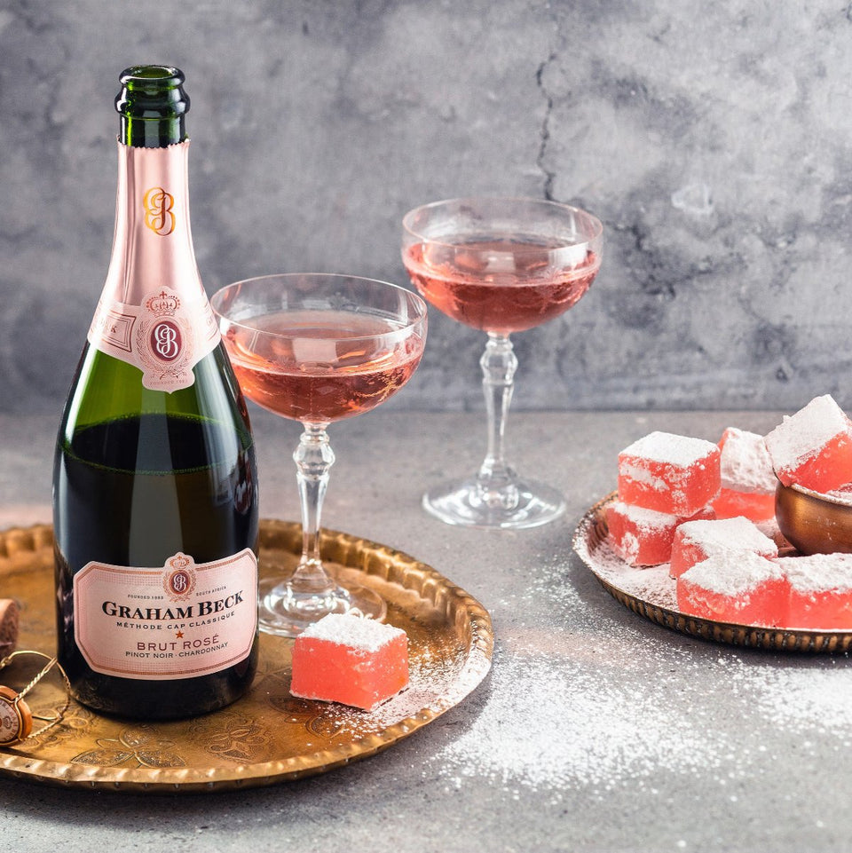 Allée Bleue Brut Rose MCC & Graham Beck Brut Rosé NV Sparkling Wine Pack 2 x 750ml