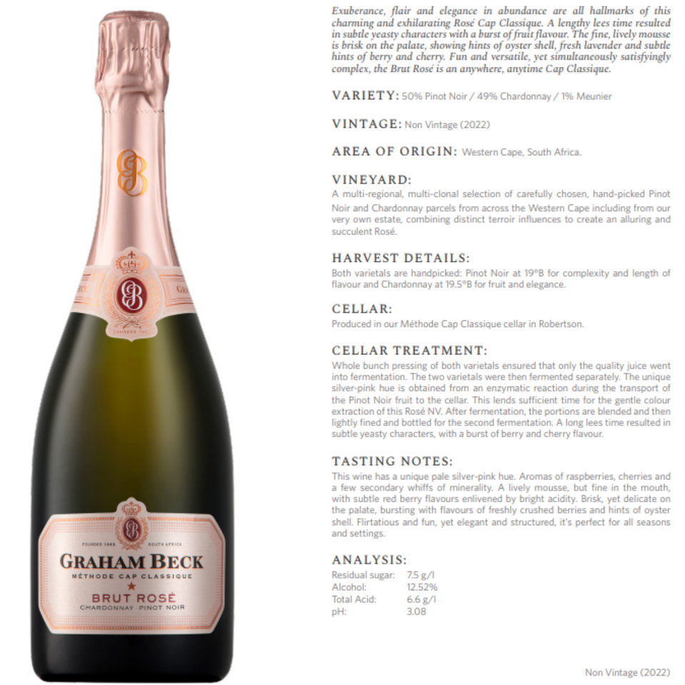 Gift Pack Duo Graham Beck Brut NV & Brut Rosé NV 750ml
