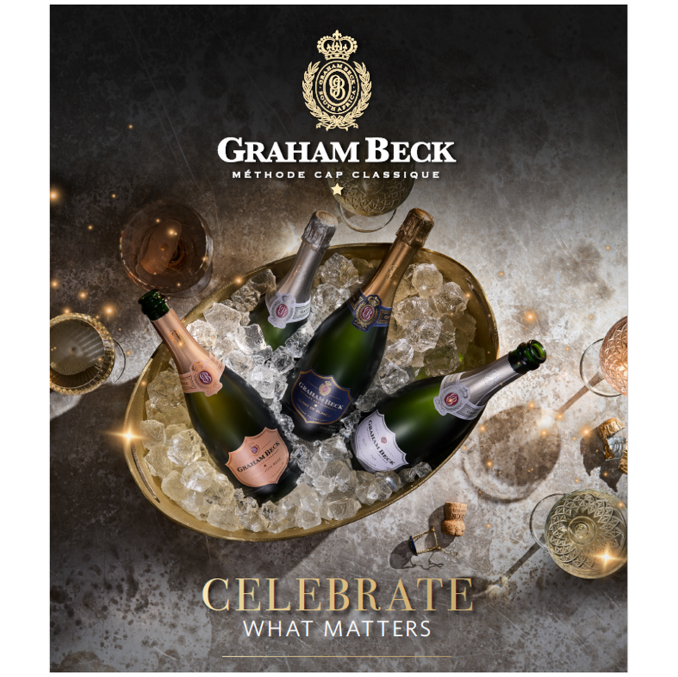 Allée Bleue Brut Rose MCC & Graham Beck Brut Rosé NV Sparkling Wine Pack 2 x 750ml