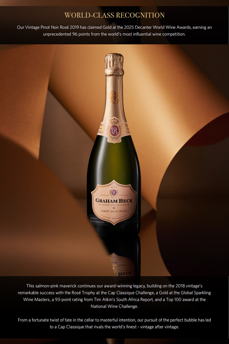 Graham Beck Pinot Noir Rose 750ml (11.5% Alc/Vol)