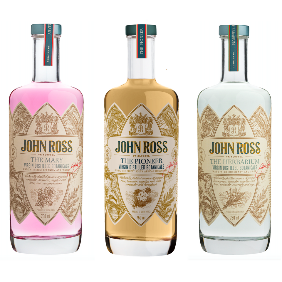 Gift Pack Trio John Ross The Pioneer, The Mary & The Herbarium 0% Gin 750ml