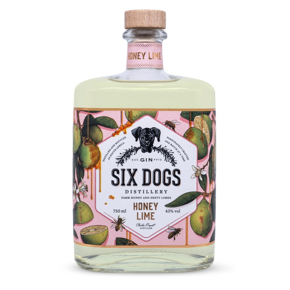Six Dogs Honey Lime Gin 43% 1 x 750ml