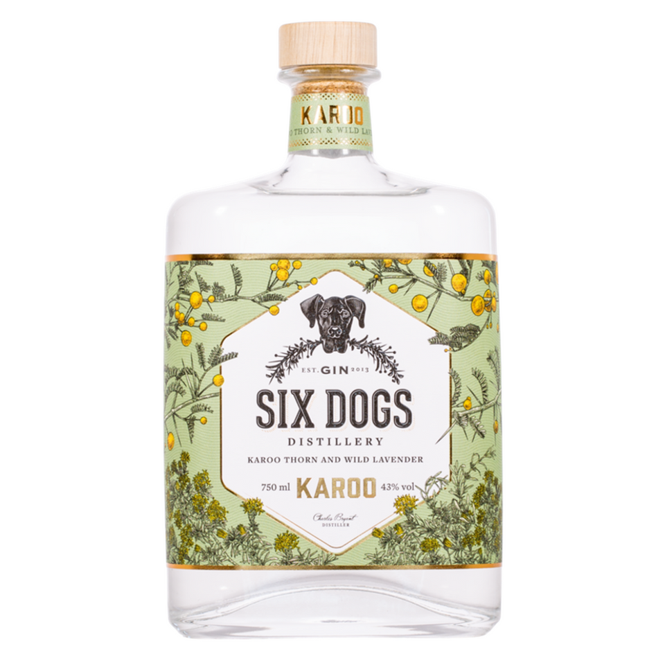 Six Dogs Karoo Gin 43% 1 x 750ml