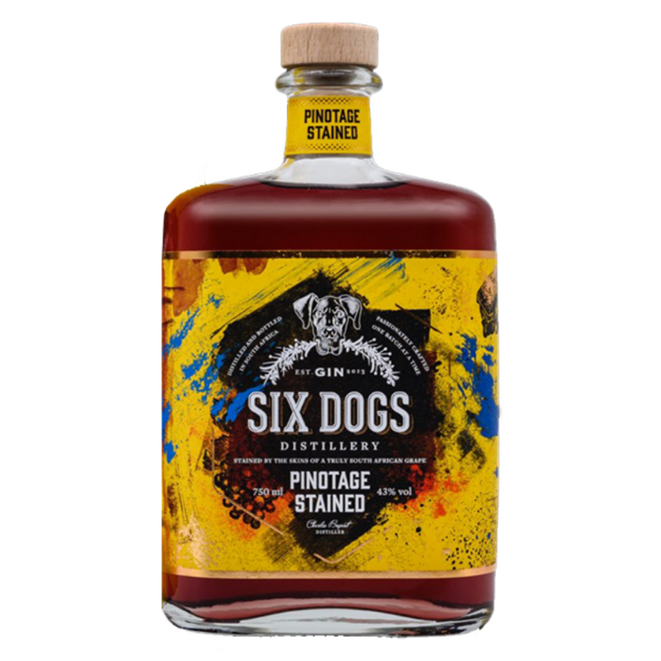 Six Dogs Stained Pinotage Gin 43% 1 x 750ml