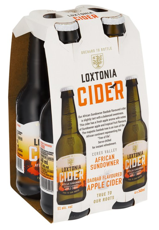 Loxtonia Sundowner Apple Cider 5% Alc/Vol 24 x 340ml