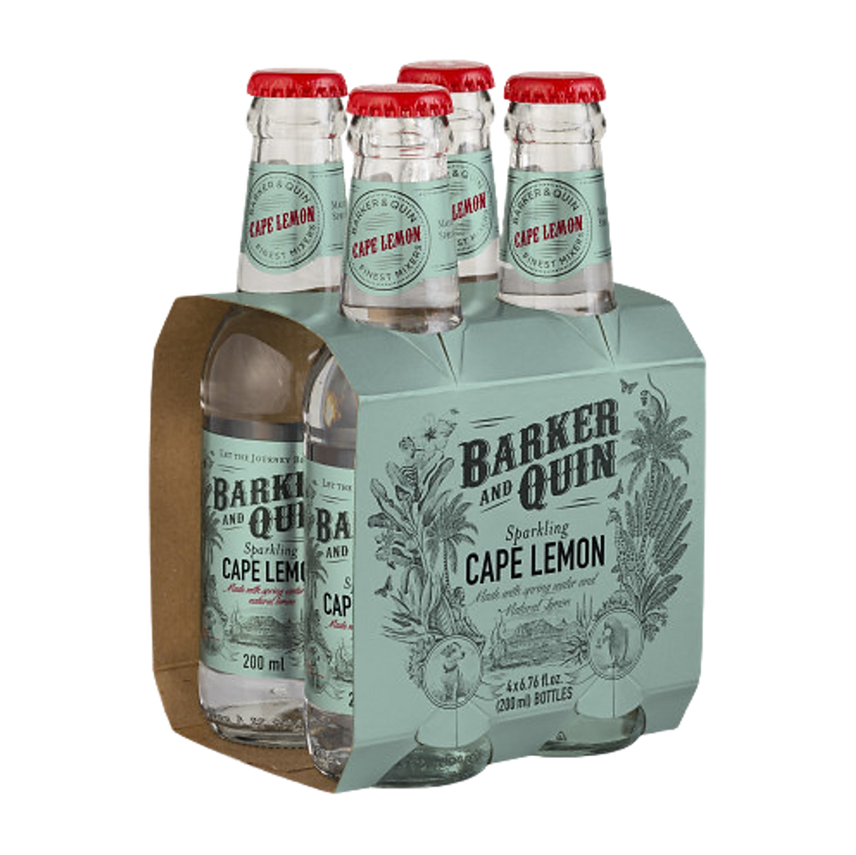 Barker & Quin Sparkling Cape Lemon Mixer Glass 24 x 200ml