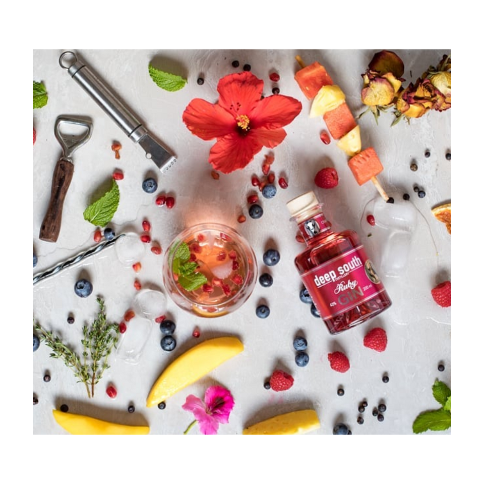 Deep South Ruby Gin 43% 1 x 200ml