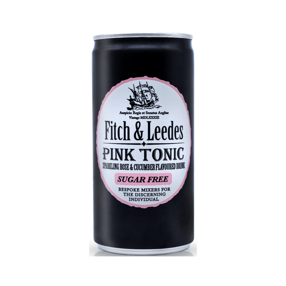 Fitch & Leedes Sugar Free Pink Tonic Can 24 x 200ml