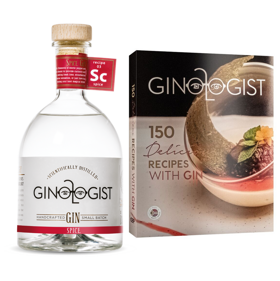 Gift Pack Ginologist Spice Gin 40% 700ml, Cookbook, Secco Drink Infusion