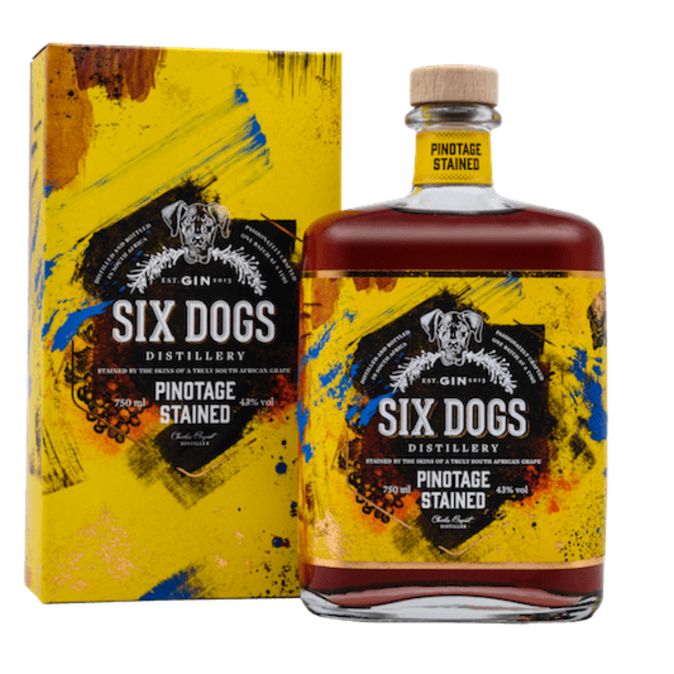 Six Dogs Stained Pinotage Gin 43% 750ml