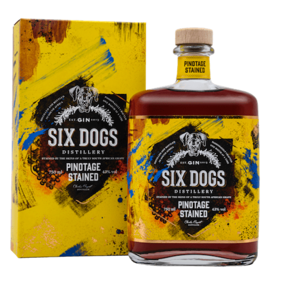 Six Dogs Stained Pinotage Gin 43% 1 x 750ml