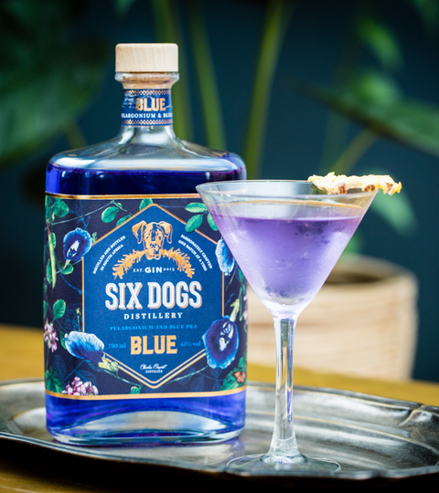 Six Dogs Blue Martini