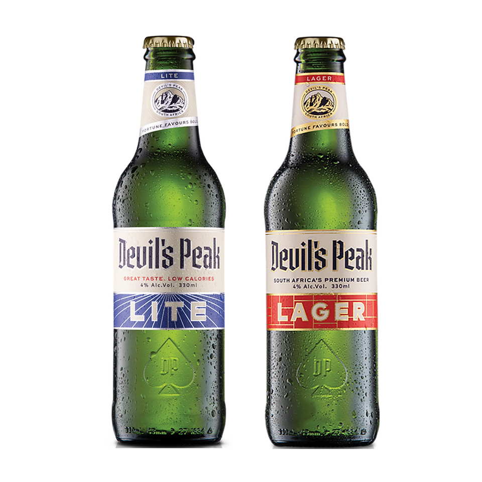 Devil's Peak Mixed Case Lager 4% 12 x 330ml & Lite 12 x 330ml