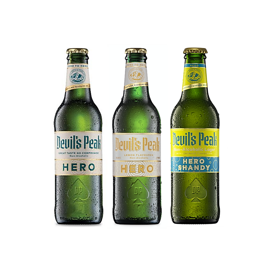 Devils Peak Hero, Lemon & Shandy Beer 24 x 330ml