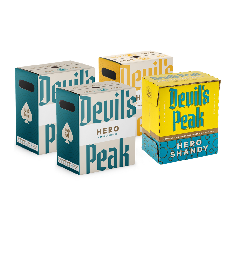 Devils Peak Hero, Lemon & Shandy Beer 24 x 330ml