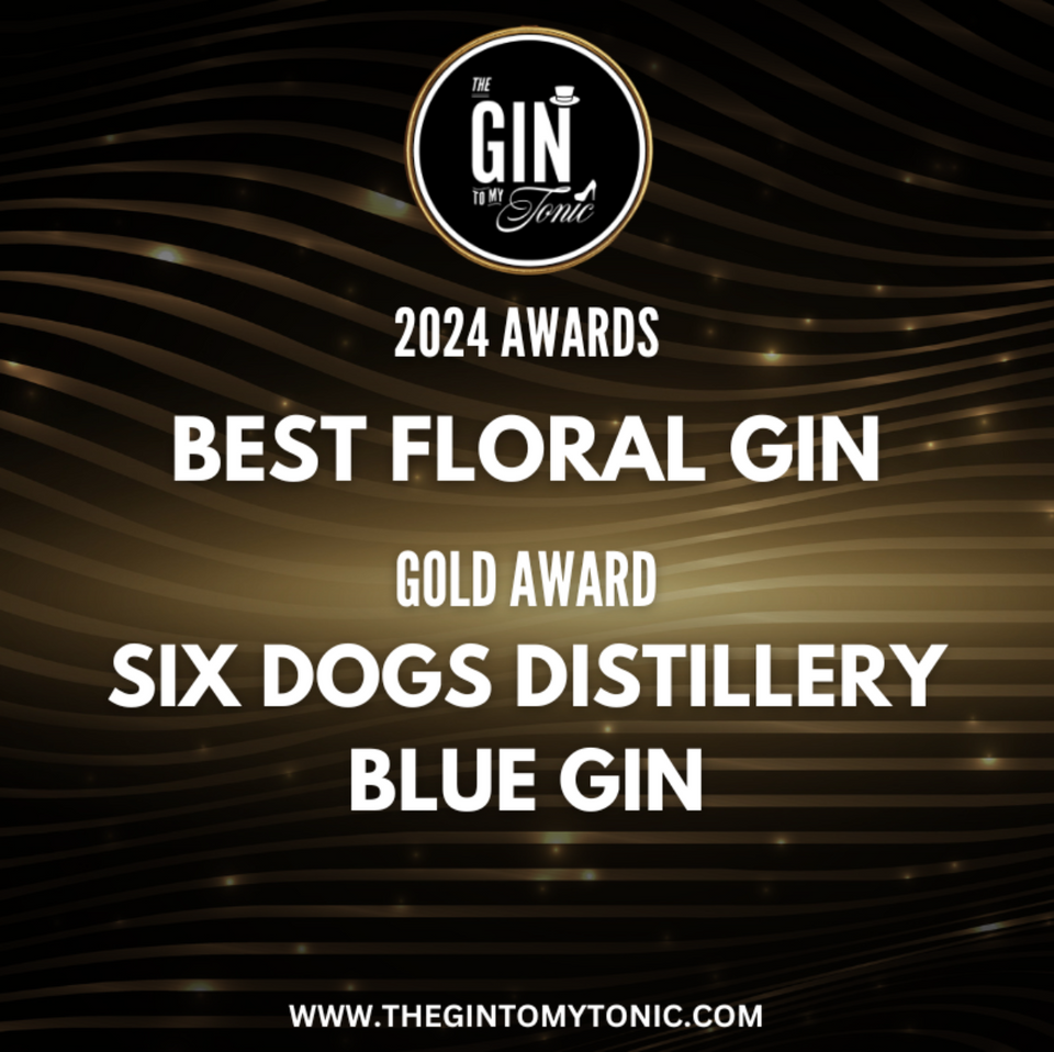 Six Dogs Blue Gin 43% 1 x 750ml