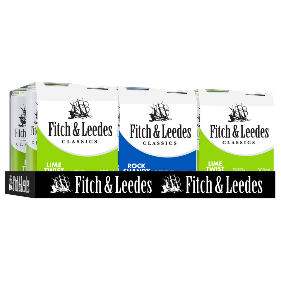 Gift Pack Duo Fitch & Leedes Classics Rock Shandy & Lime Twist 0% 24 x 300ml