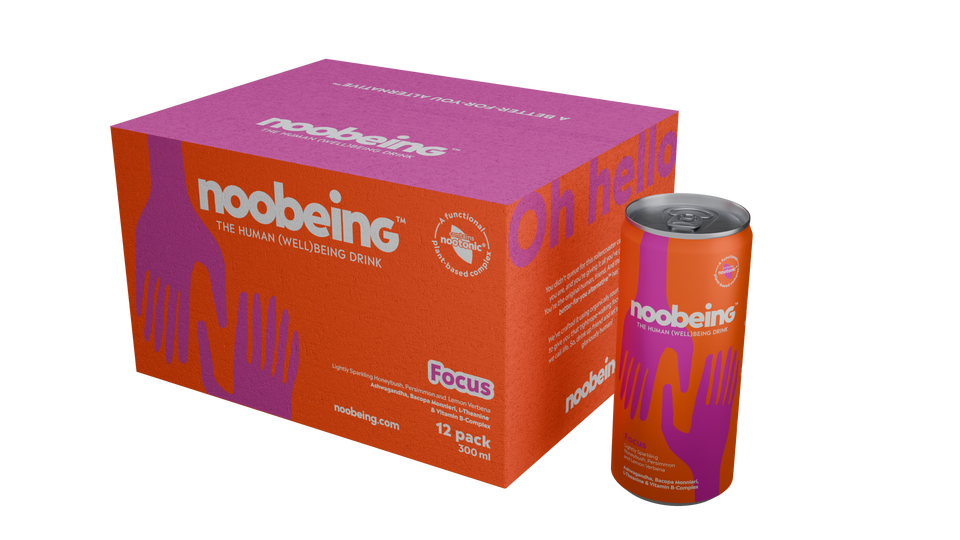 Noobeing Focus Wellbeing Drink 12 x 300ml Cans