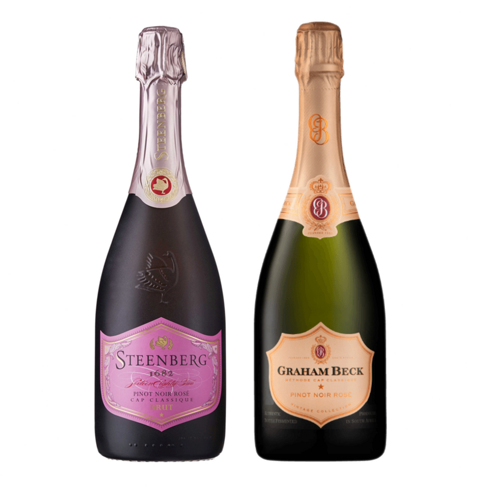 Steenberg 1682 Pinot Noir Rose Cap Classique & Graham Beck Pinot Noir Rose Pack 2 x 750ml