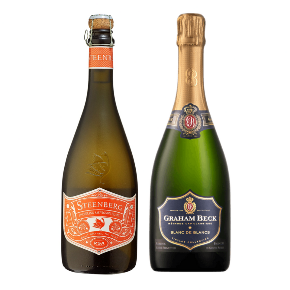 Gift Pack Duo Steenberg Sparkling Sauvignon Blanc & Graham Beck Blanc De Blancs 750ml