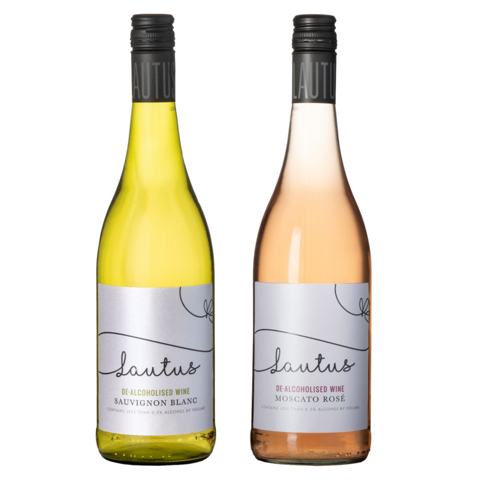 Gift Pack Duo Non-Alcoholic Lautus Wines - Sauvignon Blanc White & Moscato Rosé 750ml