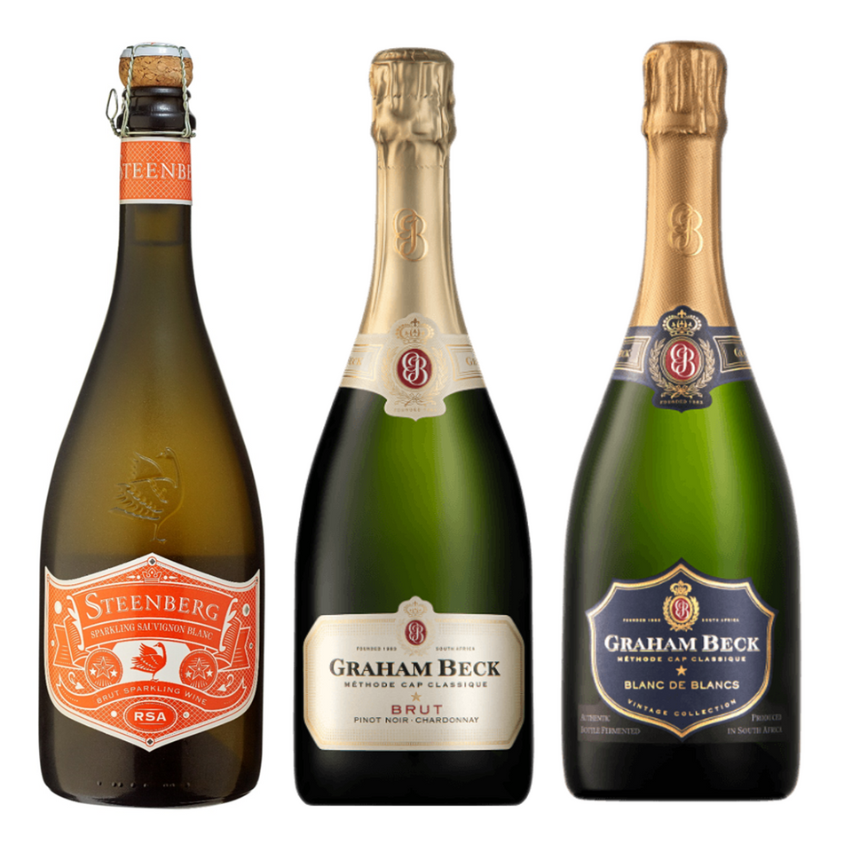 Steenberg Sparkling Sauvignon; Graham Beck Brut & Blanc De Blancs Pack 3 x 750ml