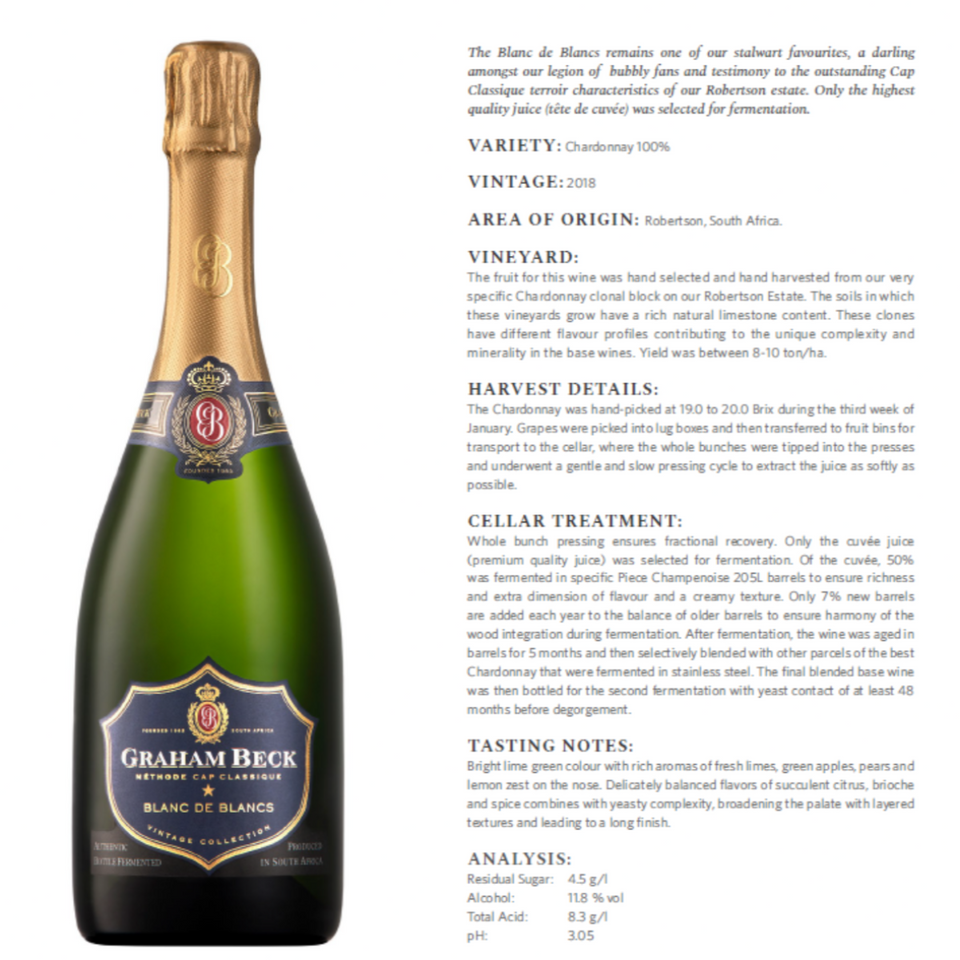 Graham Beck Blanc De Blancs (12% Alc/Vol)