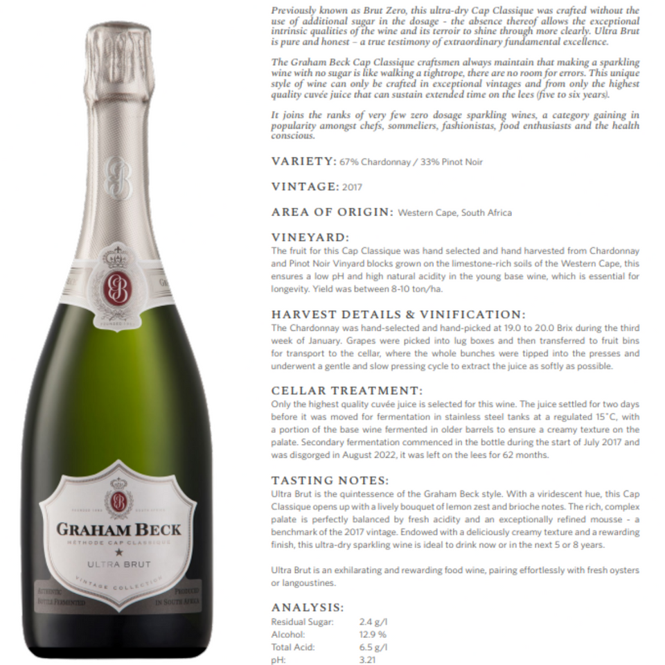 Gift Pack Duo Graham Beck Ultra Brut and Brut NV 750ml