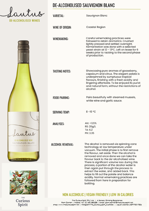 Lautus De-Alcoholised Sauvignon Blanc White 1 x 750ml