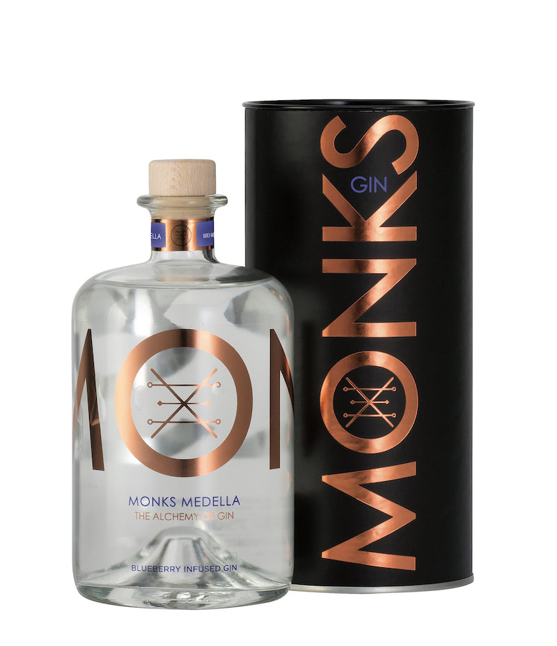 Gift Pack Monks Blueberry Infused Gin 43% 750ml, Barker and Quin Cape Lemon 24 x 200ml