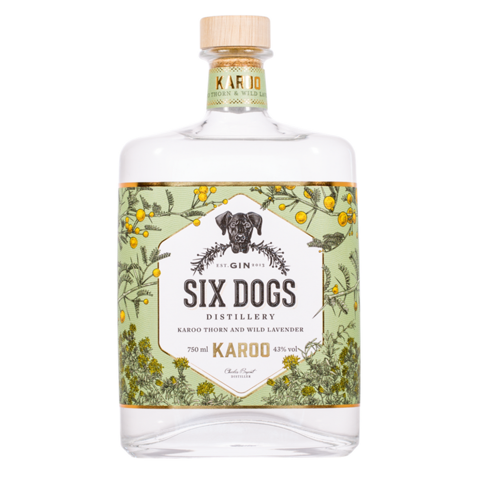 Six Dogs Karoo Gin 43% 750ml