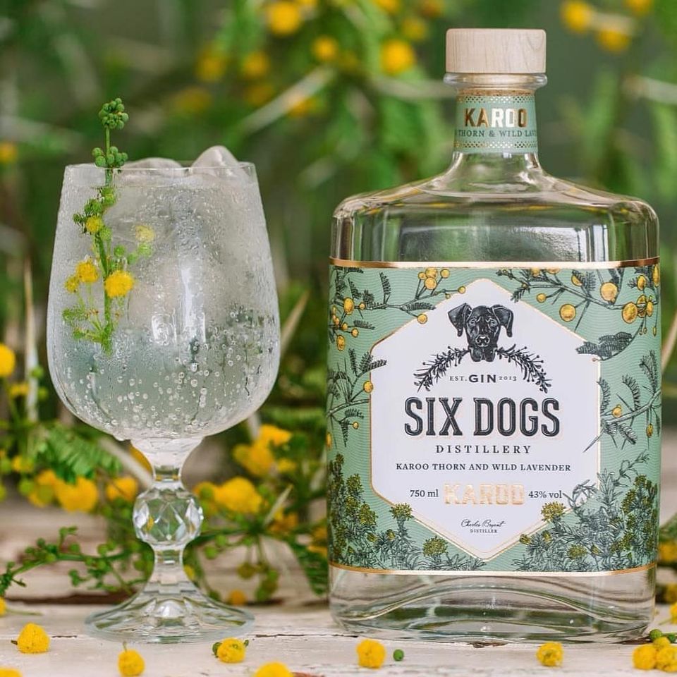 Six Dogs Karoo Gin 43% 750ml