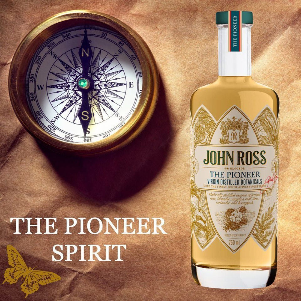 Gift Pack Duo John Ross The Pioneer 0% Gin 750ml, Light at Heart Tonic Water 24 x 200ml