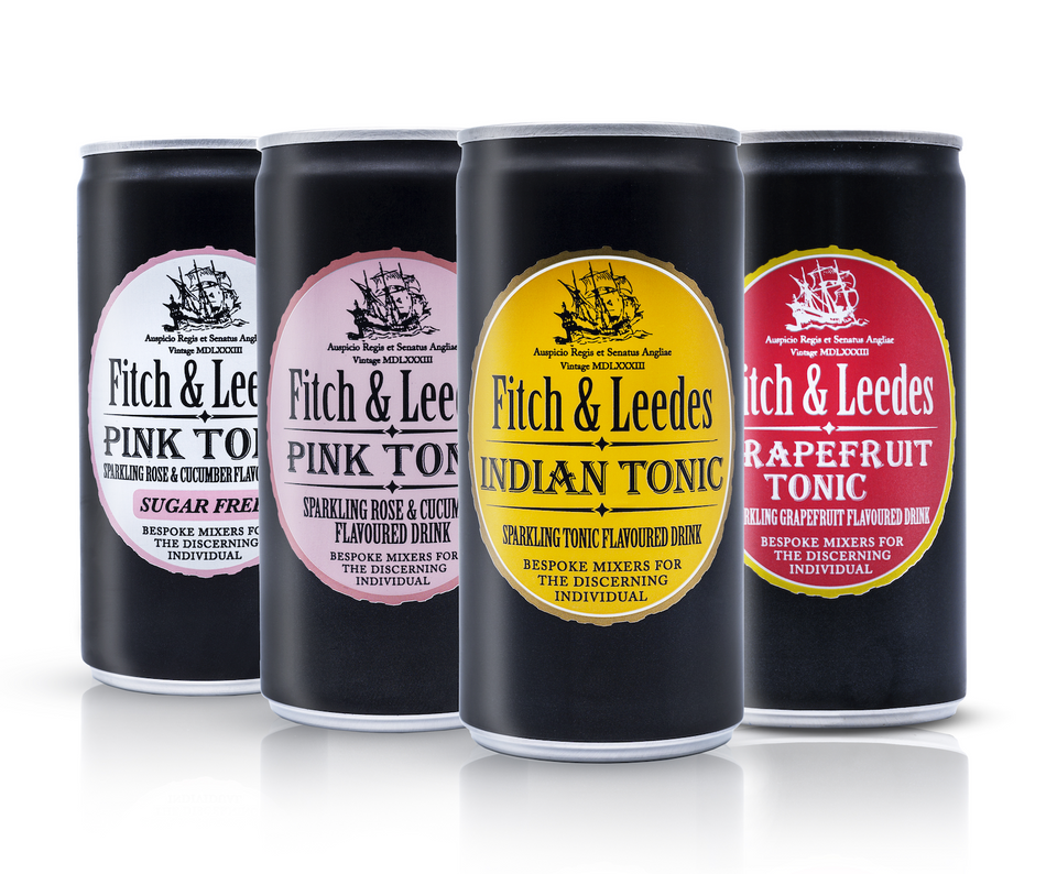 Fitch & Leedes Mixed Case Tonics Cans 24 x 200ml