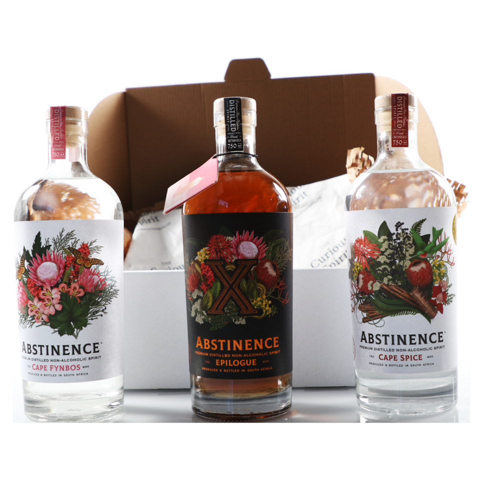 Gift Pack Trio Abstinence Spice, Floral & Epilogue 0% Gin 750ml