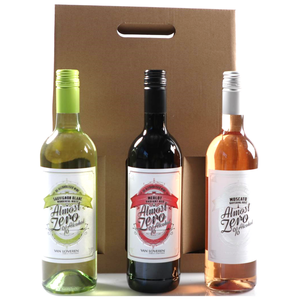 Gift Pack Trio Almost Zero & Lautus Wines, Radiant Red, Ravishing Rosé and Savvy White Sauvignon Blanc 0% Wine 750ml