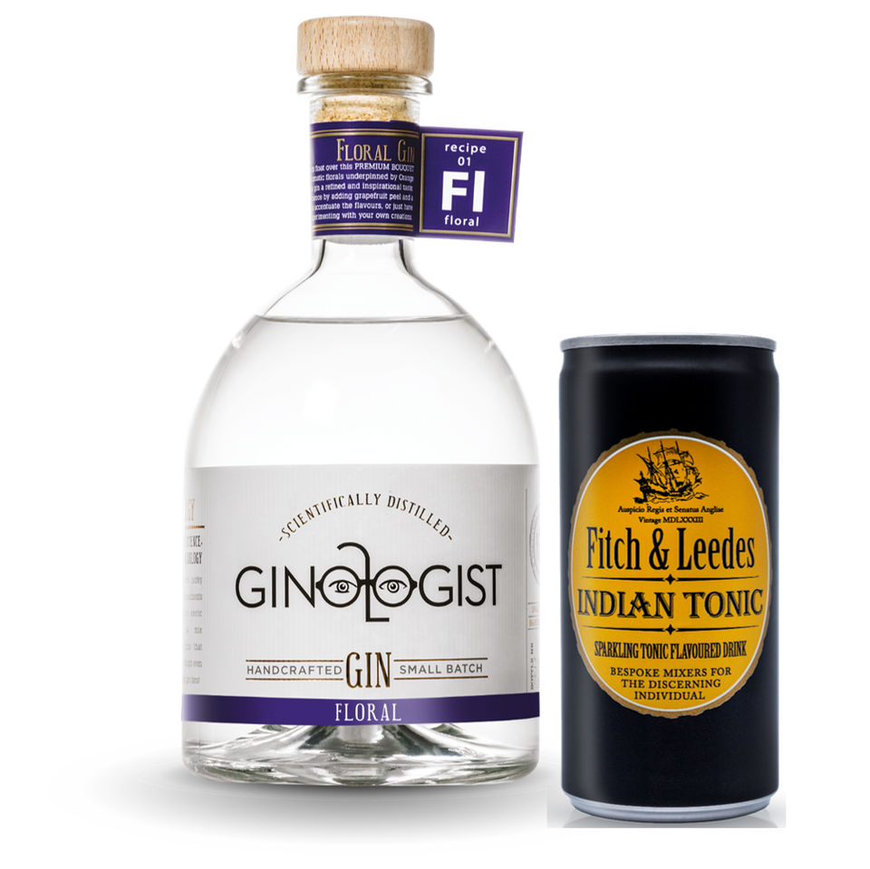 Ginologist Floral Gin 40% 700ml with Free Case of Indian Tonic