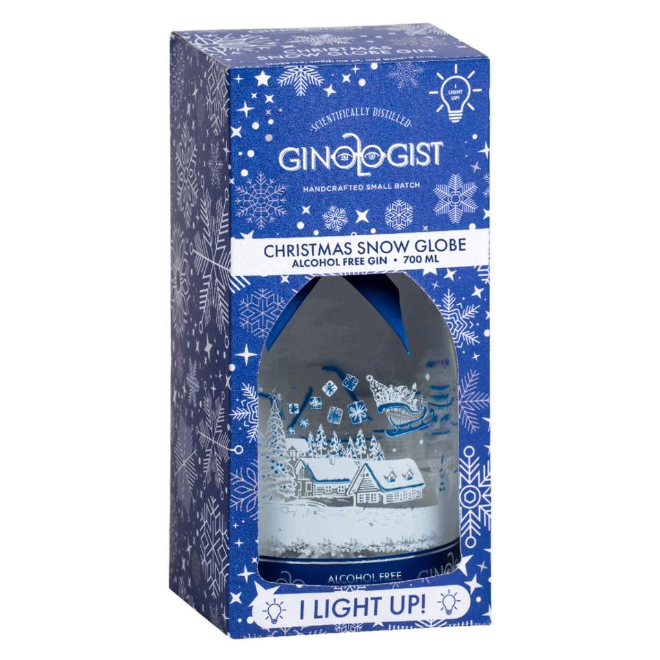 Gift Pack Ginologist Pudding Snowglobe 0% Gin 700ml & Ginologist Cookbook